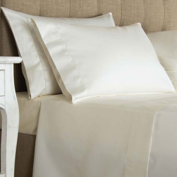 FRETTE LUXURY PERCALE CAL KING 4PC SHEET SET IVORY - Picture 1 of 4